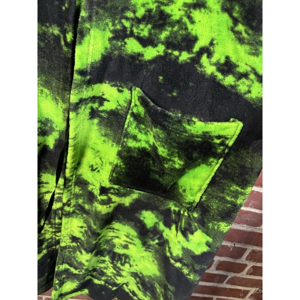 Blackcraft Cult Bath Robe Green/Black Tie Dye Gothic Pentagram Adult XXL - Picture 3 of 6